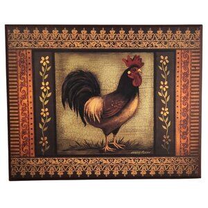 Rustic Farmhouse Rooster Wall Art 14.5" X 11.5" By Albert E. Price Country Rusti